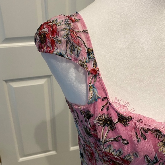New! Victoria's Secret Floral Embroidery Cap Sleeve Corset 16131 - Picture 6 of 15